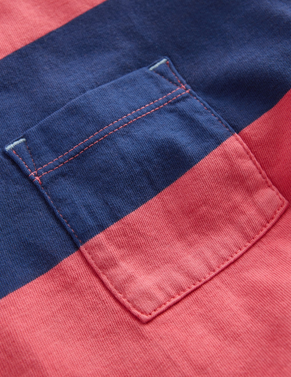 Garment Dye Relaxed T-shirt-Blood Orange / Sapphire Blue