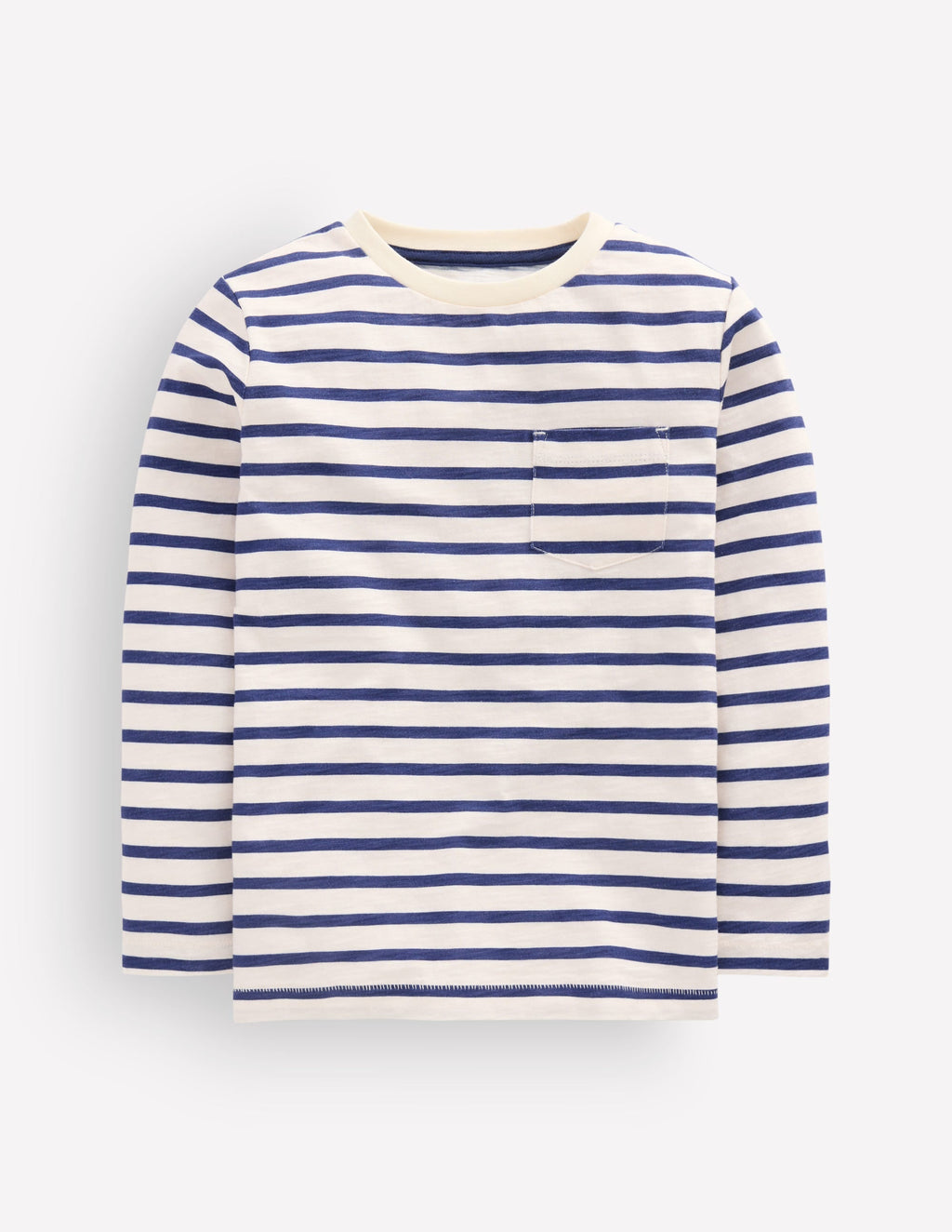 Everyday Long Sleeve T-Shirt-Soft Ivory/ College Navy