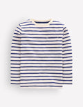 Everyday Long Sleeve T-Shirt-Soft Ivory/ College Navy