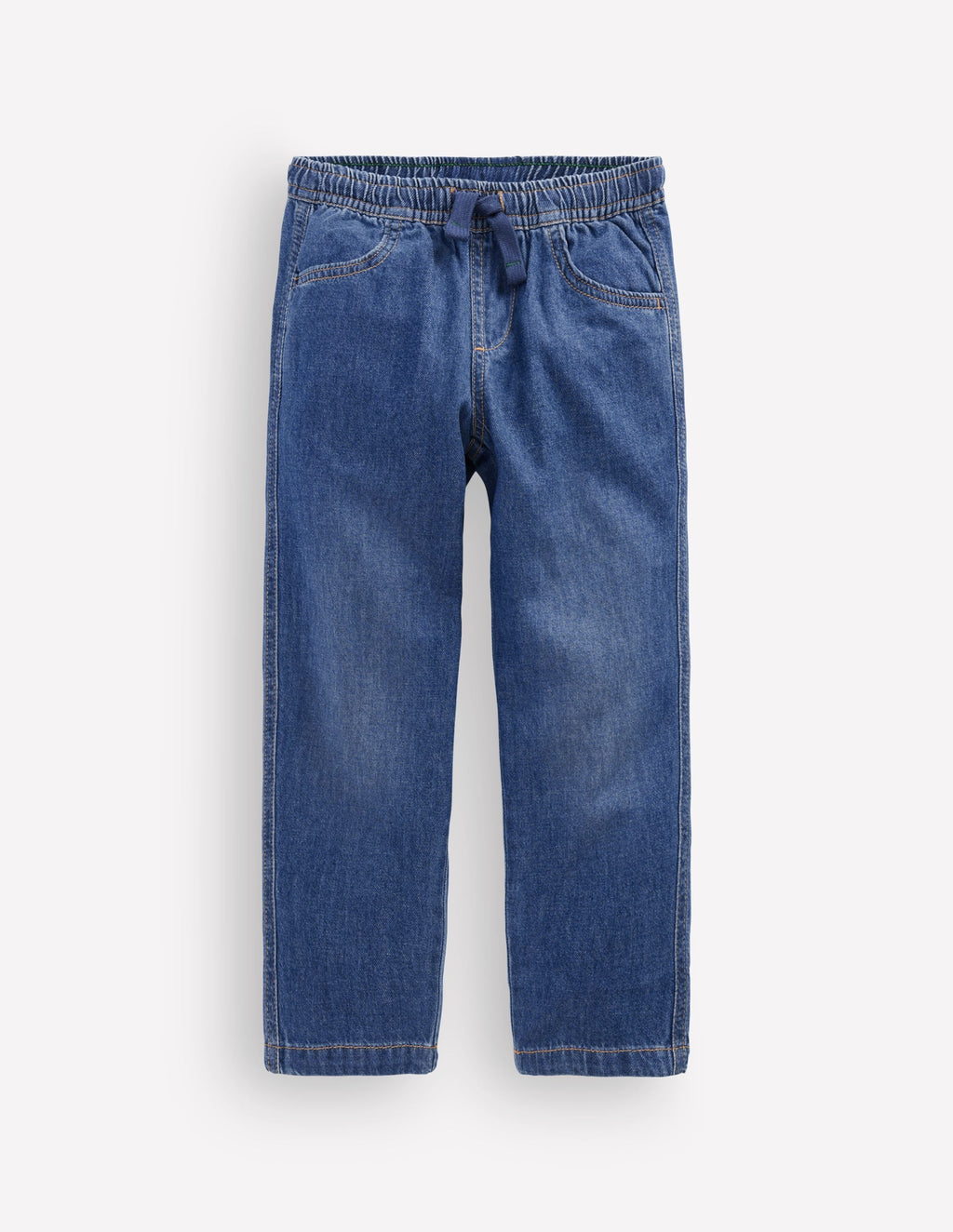 Easy Straight Pants-Denim