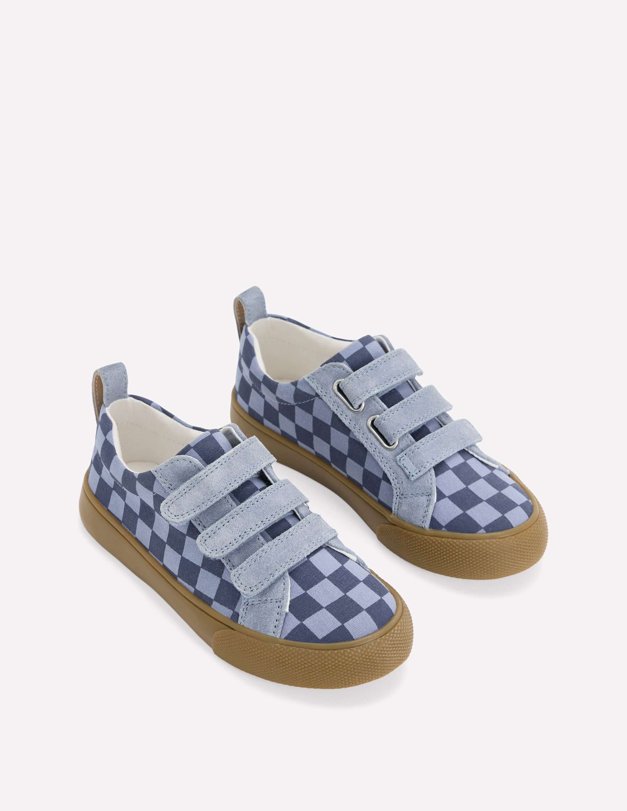 Low Tops (Boys)-Checkerboard Blue