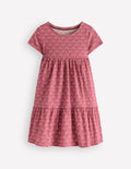 Ariel Twirly Jersey Dress-Pink Floral