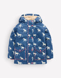 Sherpa Lined Anorak-Tourmaline Blue Small Horses