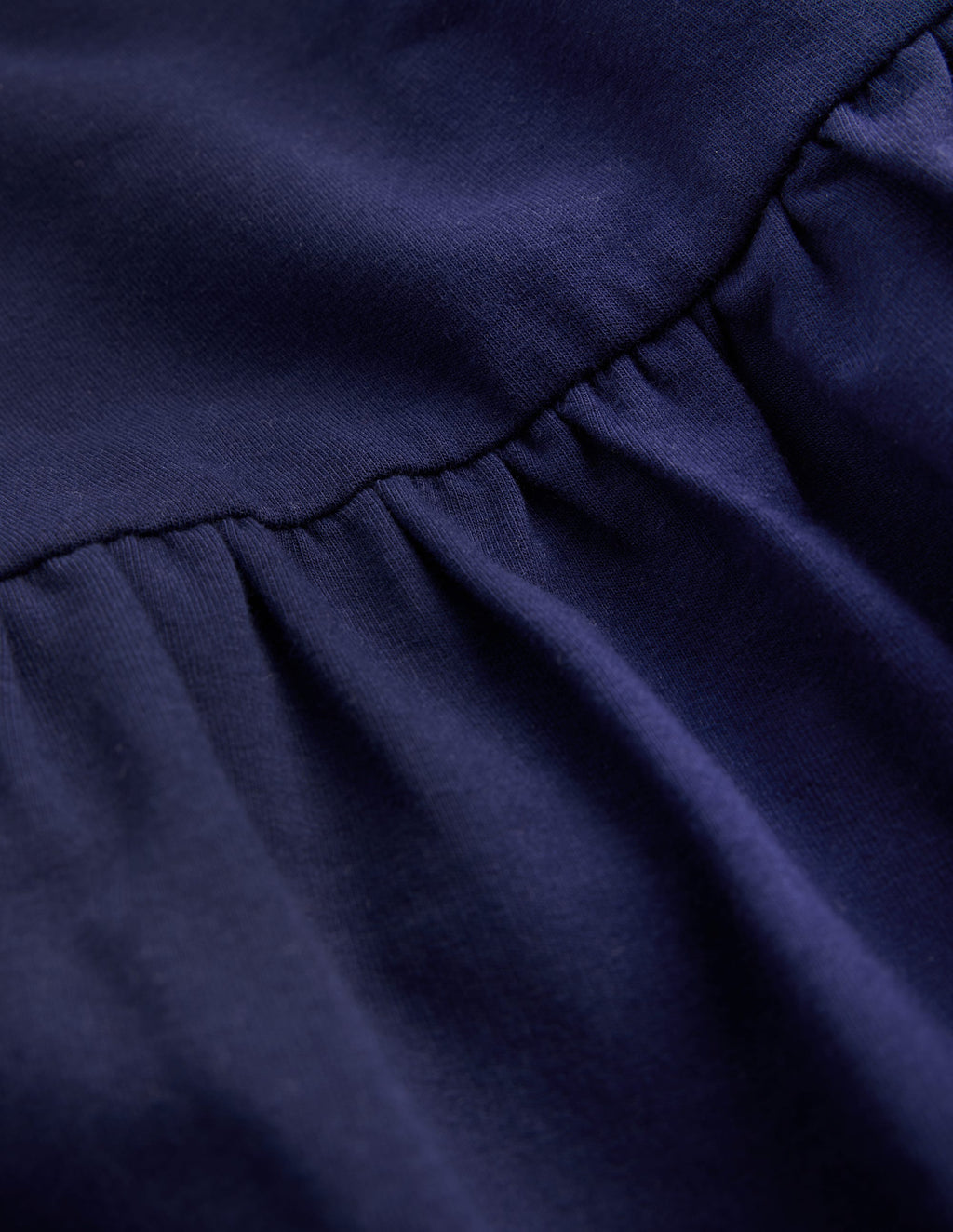 Embroidered Sleeve Dress-Denim Blue