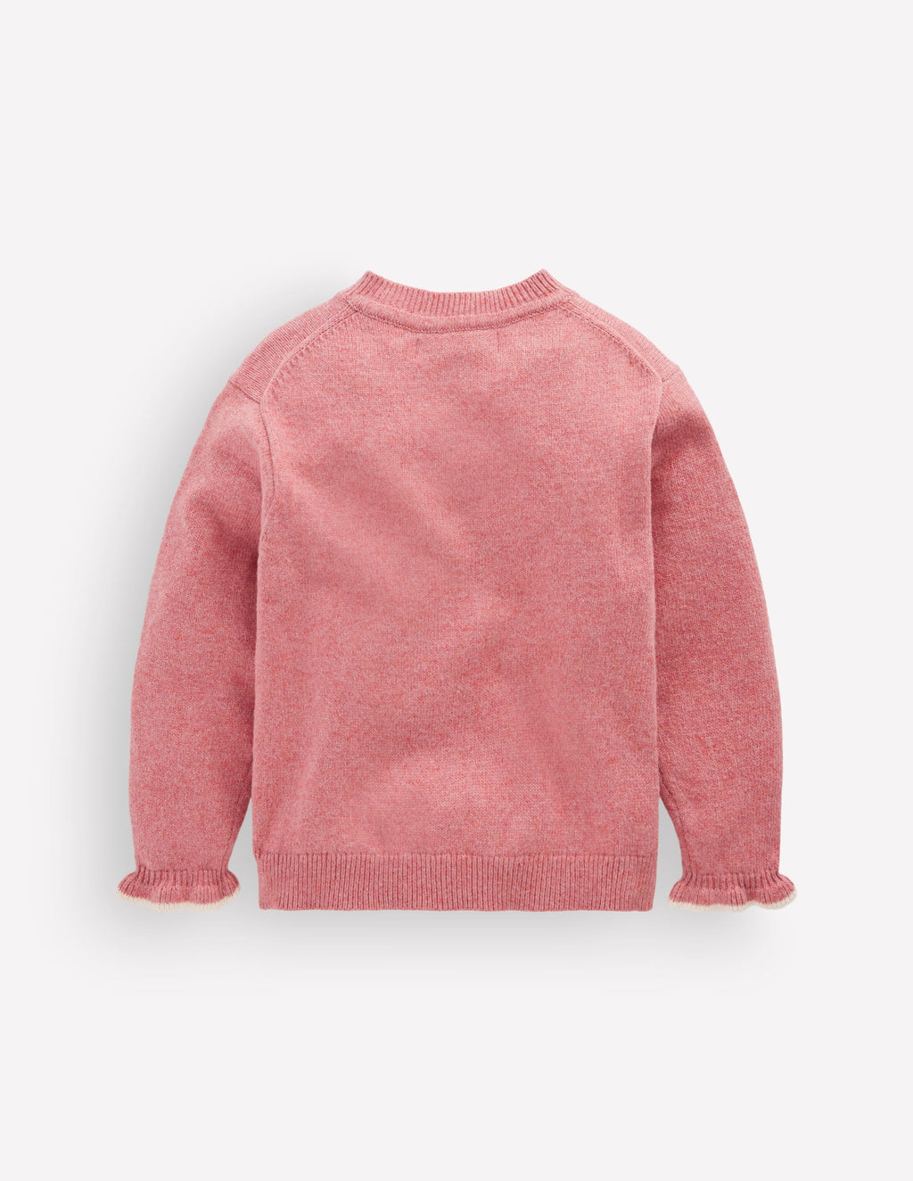 Everyday Frilled Cardigan-Vintage Rose