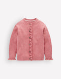 Everyday Frilled Cardigan-Vintage Rose
