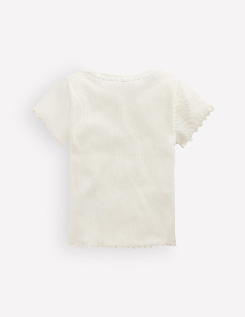 Short Sleeve Rib T-Shirt-Soft Ivory
