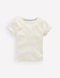 Short Sleeve Rib T-Shirt-Soft Ivory