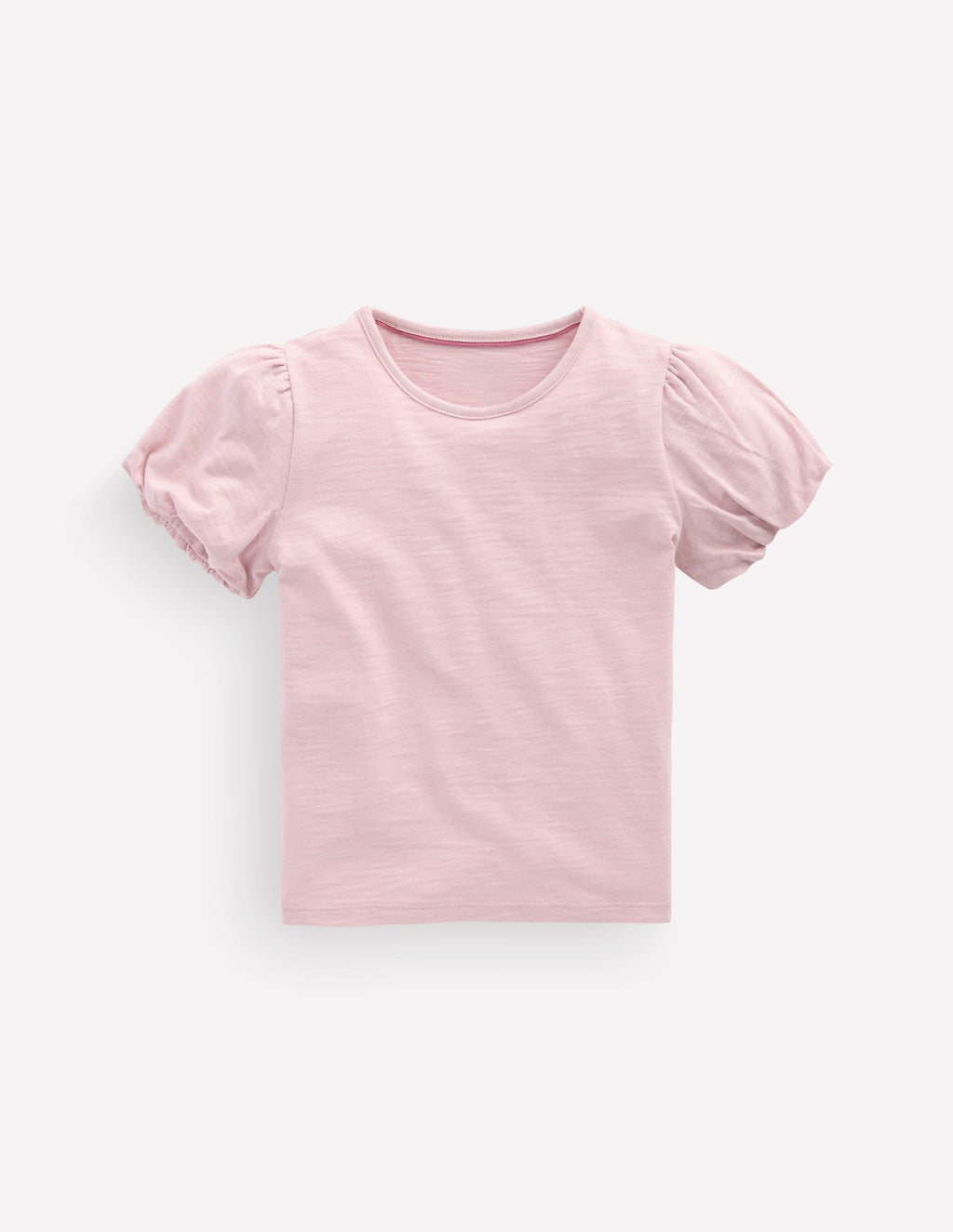 Puff Sleeve Jersey Top-Pink Heather
