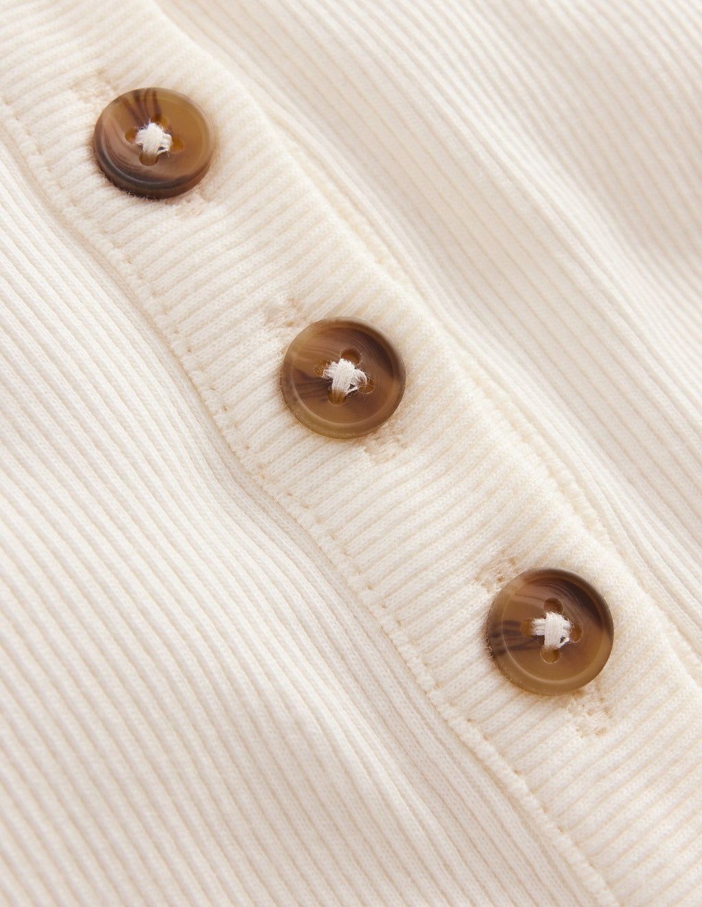 Henley Ribbed Tank-Soft Ivory