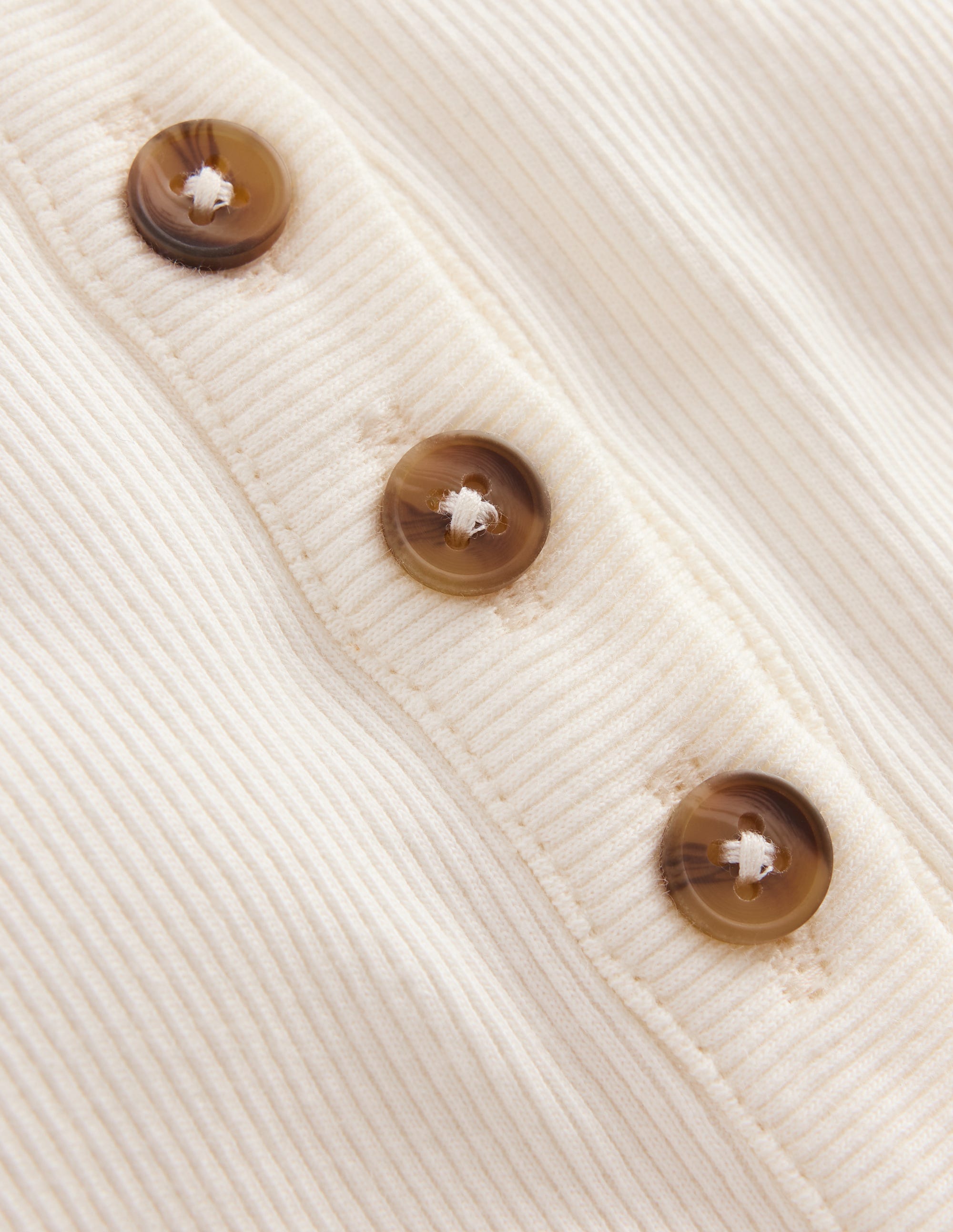 Henley Ribbed Tank-Soft Ivory