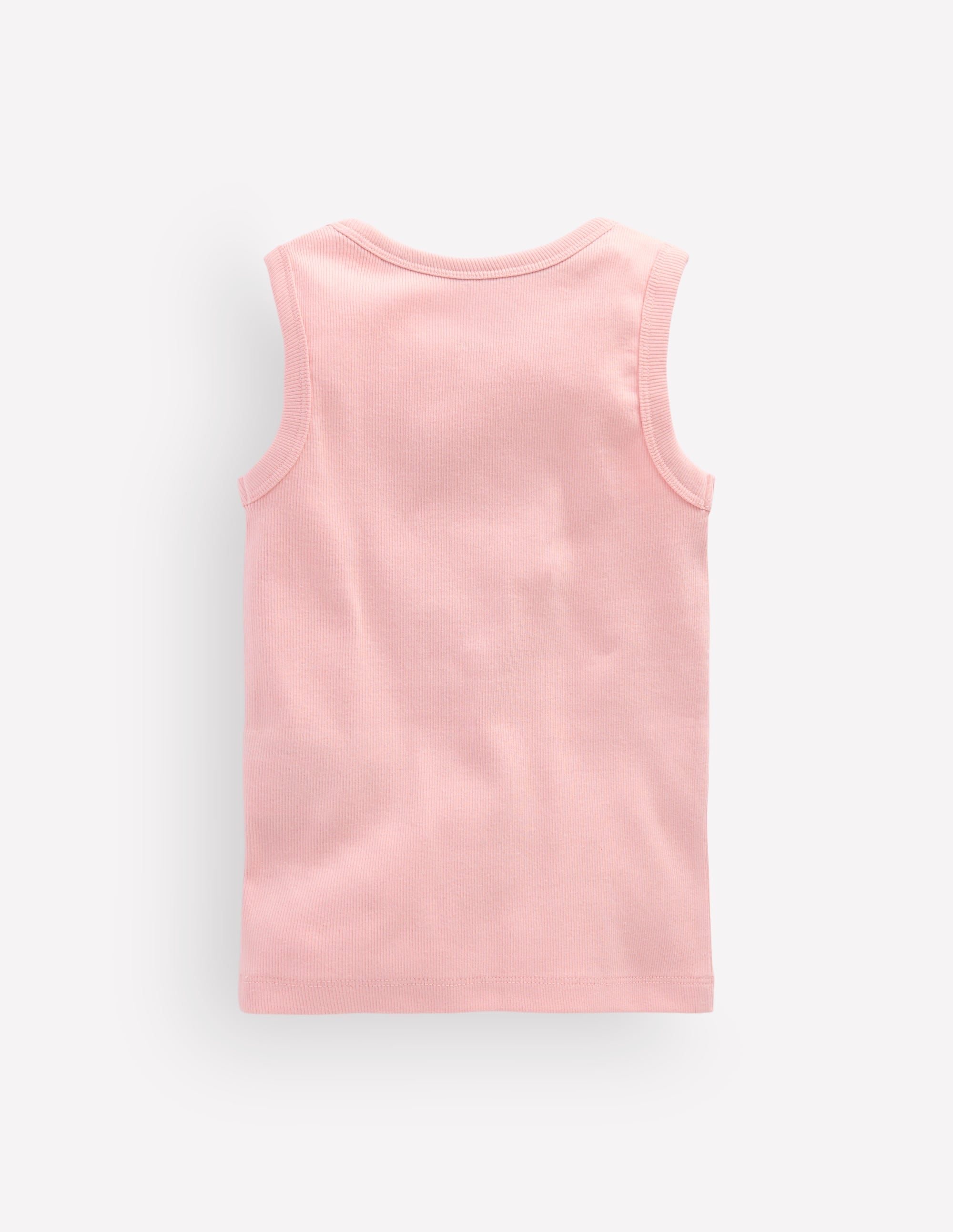 Henley Ribbed Tank-Chalk Pink