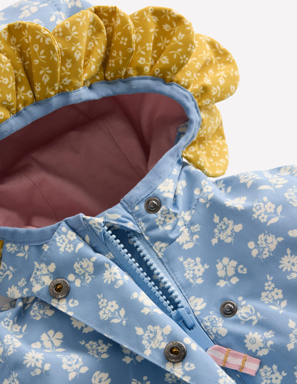 Showerproof Fisherman Coat-Glacier Blue Ditsy Floral