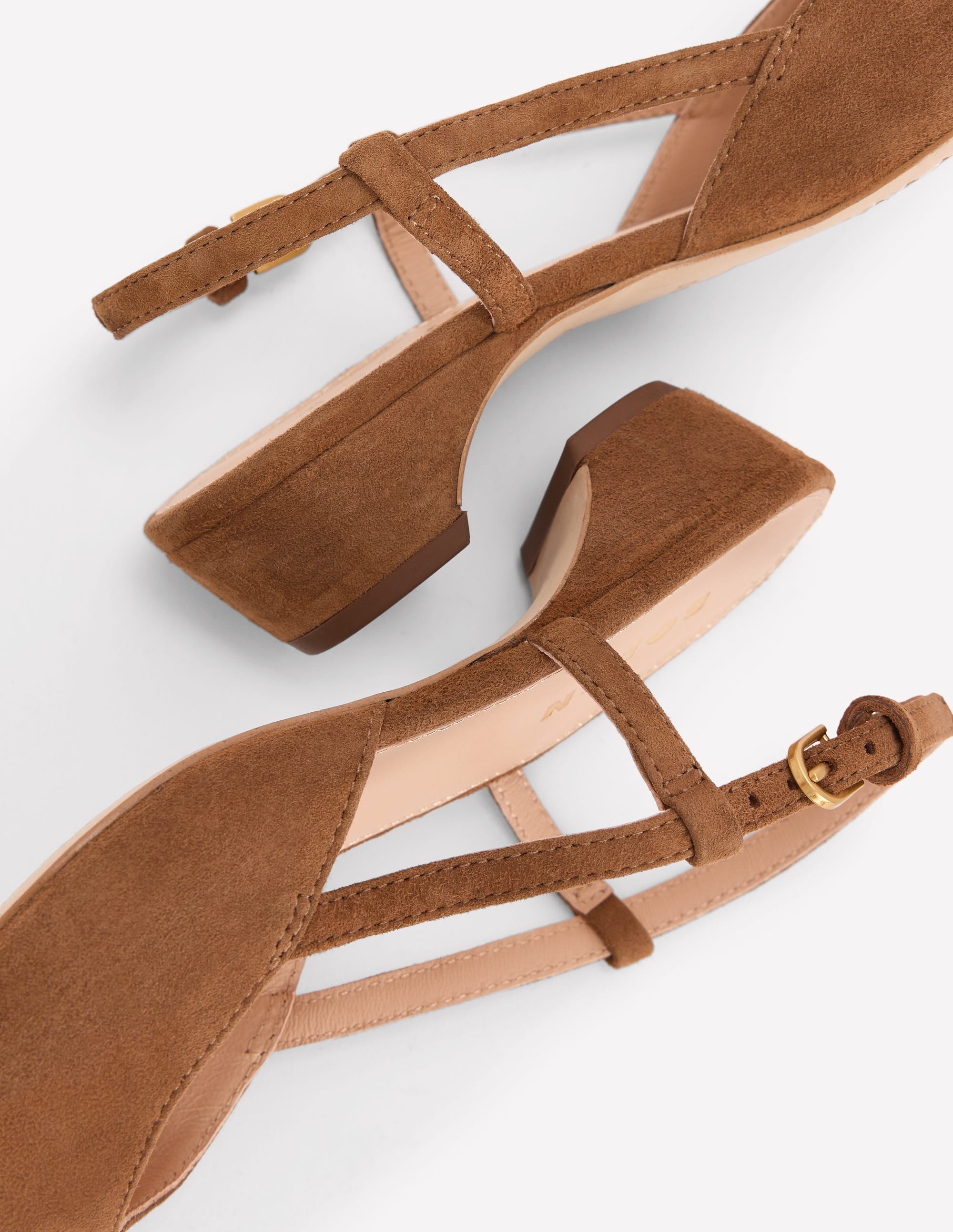 Mini Block Sling Backs-Raw Umber