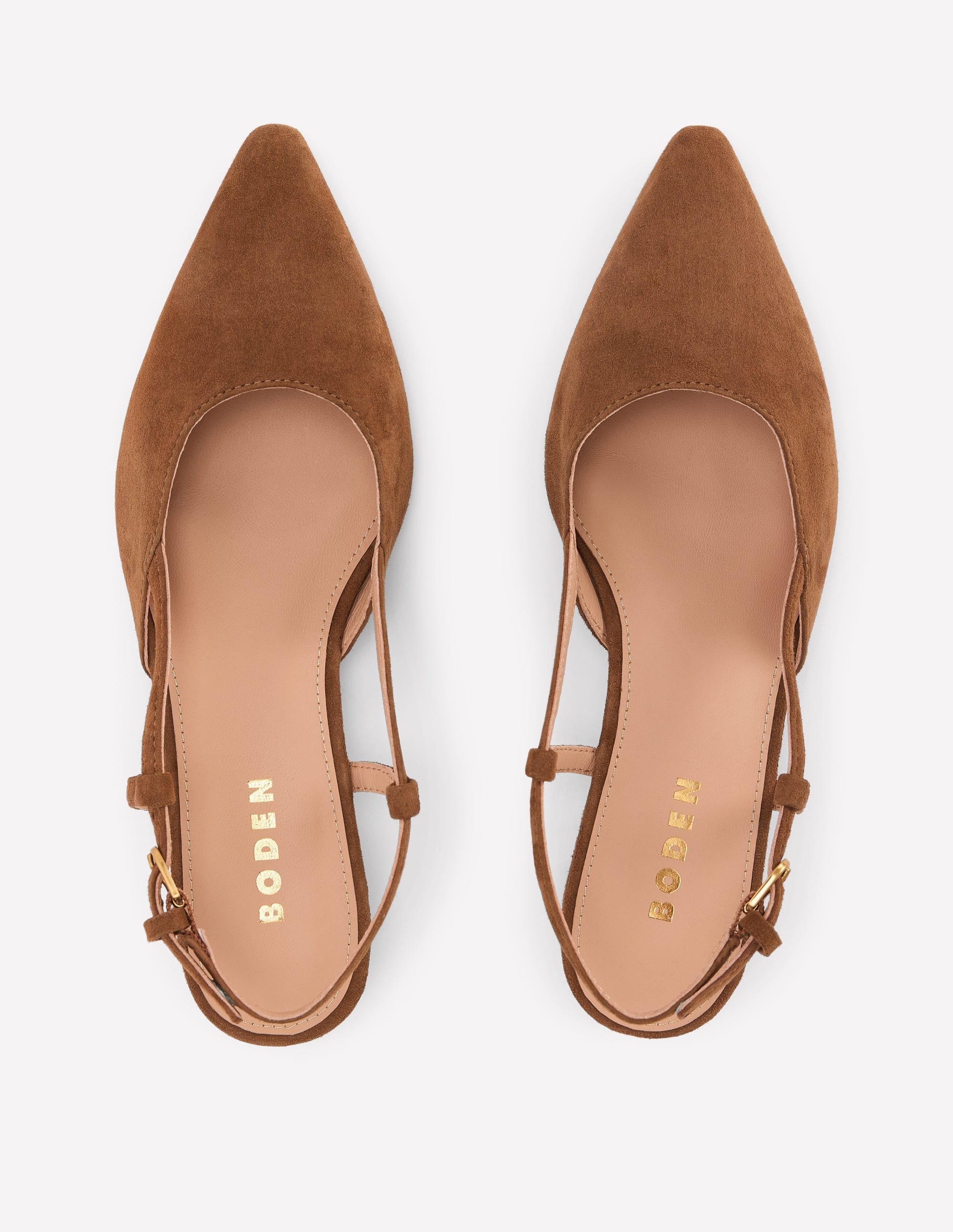 Mini Block Sling Backs-Raw Umber