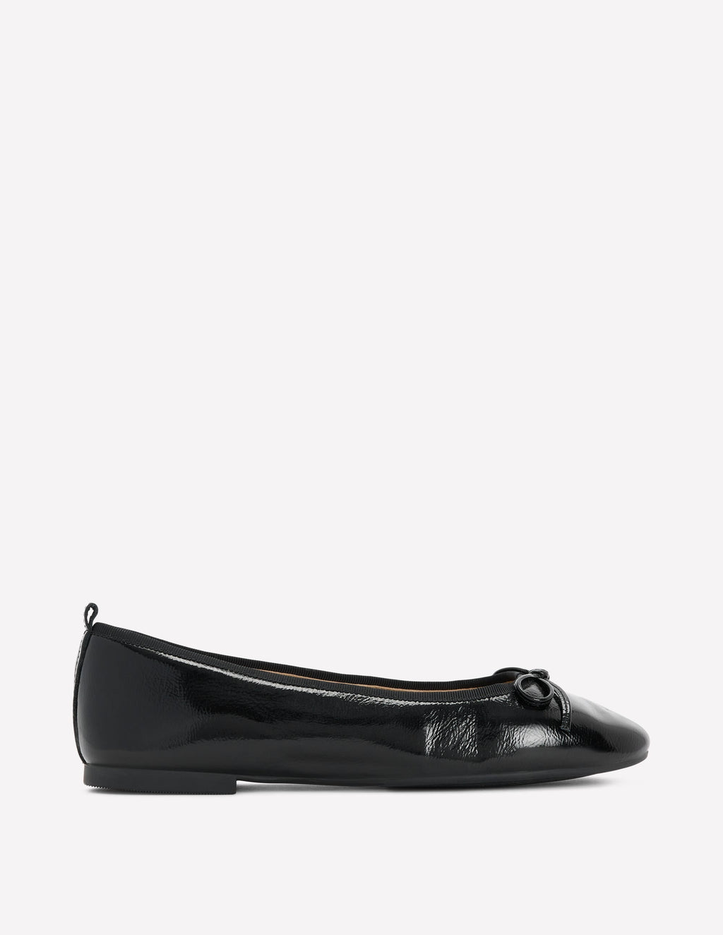 Patti Round Toe Ballet Flat-Black
