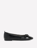Patti Round Toe Ballet Flat-Black