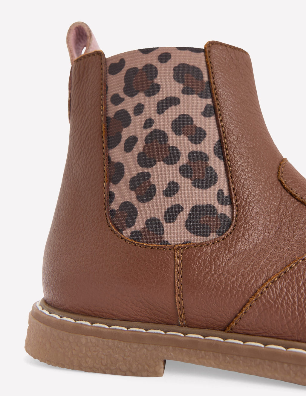 Chelsea Boots (Girls)-Tan Leopard