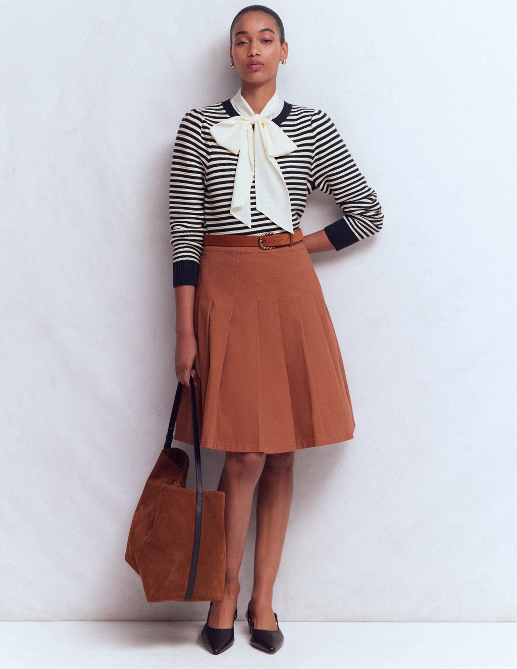 Stitch Detail Jumper-Navy, Ivory