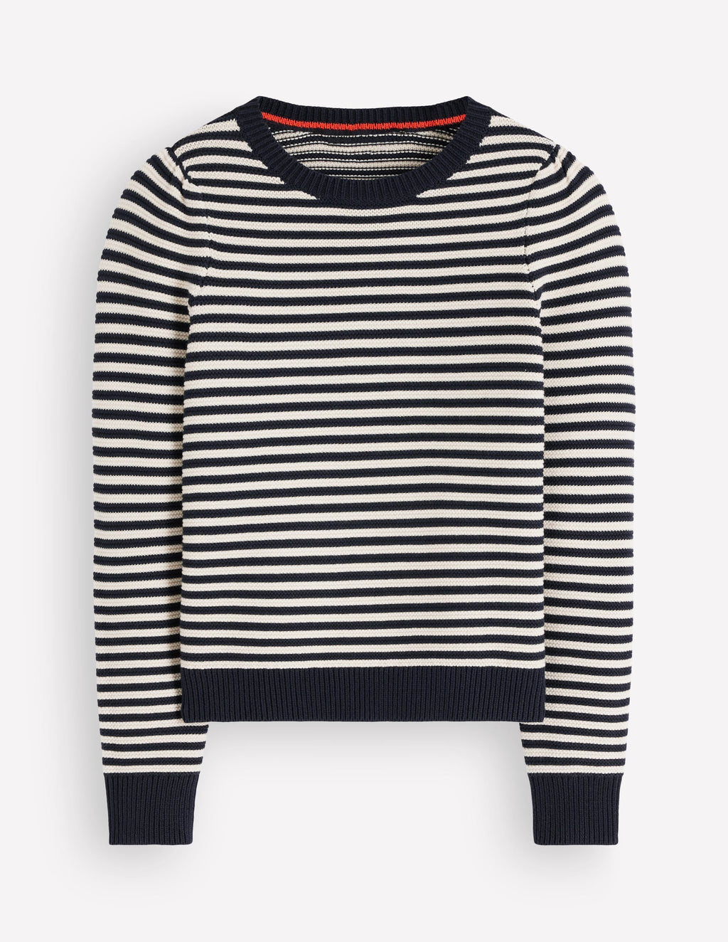 Stitch Detail Jumper-Navy, Ivory