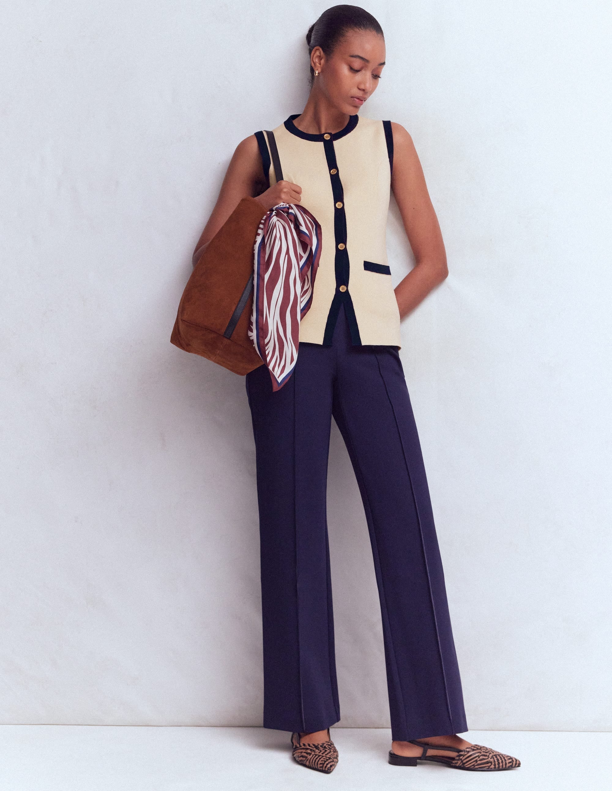 Crew Milano Waistcoat-Ivory