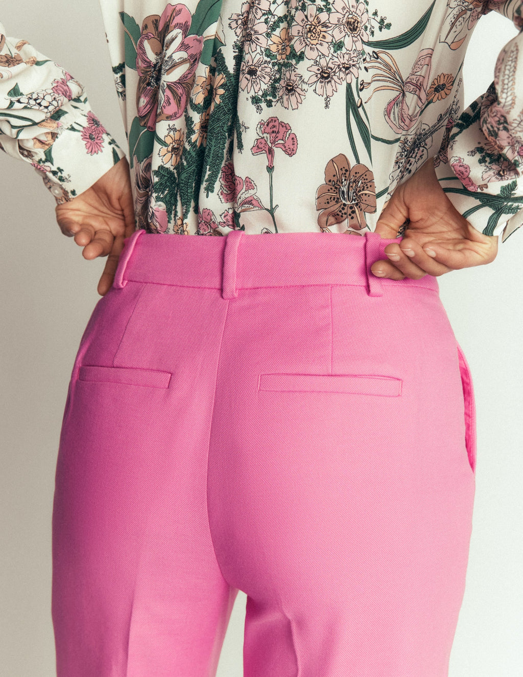 Canonbury Textured 7/8 Pants-Wild Pink