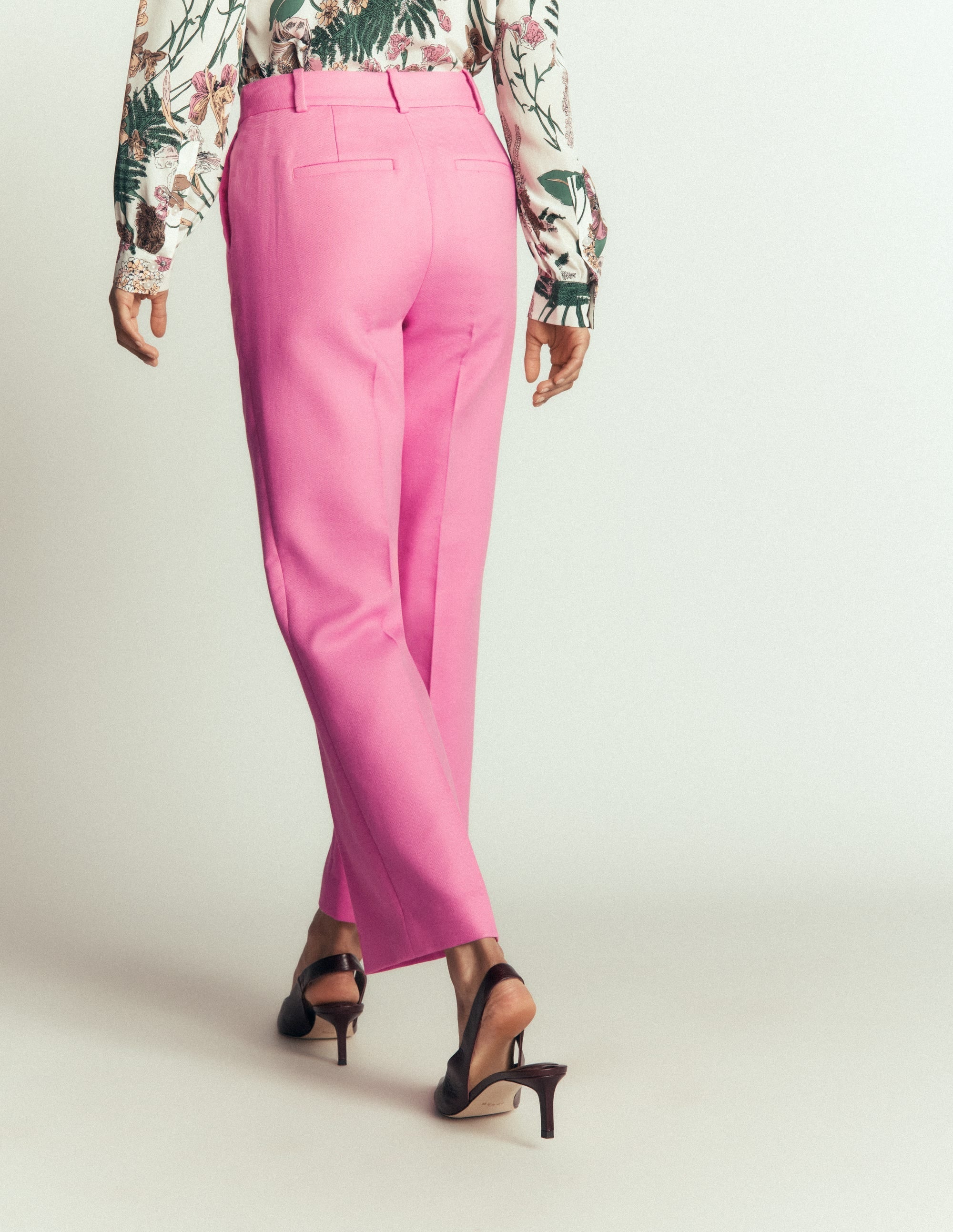 Canonbury Textured 7/8 Pants-Wild Pink