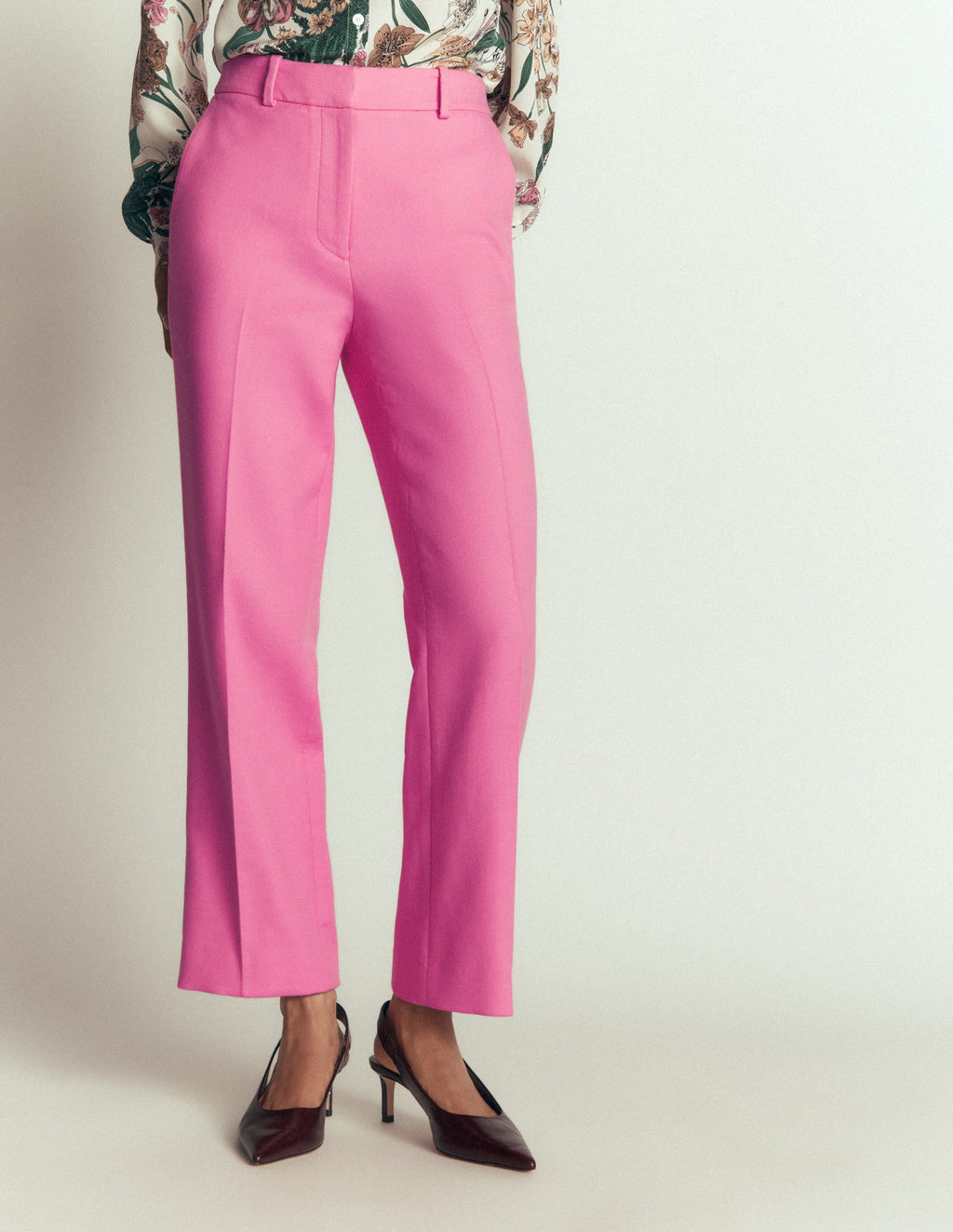 Canonbury Textured 7/8 Pants-Wild Pink